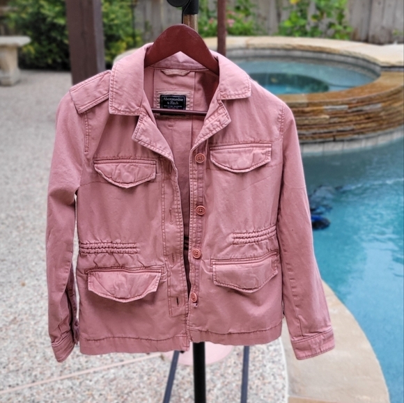 Abercrombie & Fitch military dusty rose Barbie  Y2K cotton  xs - Picture 14 of 14